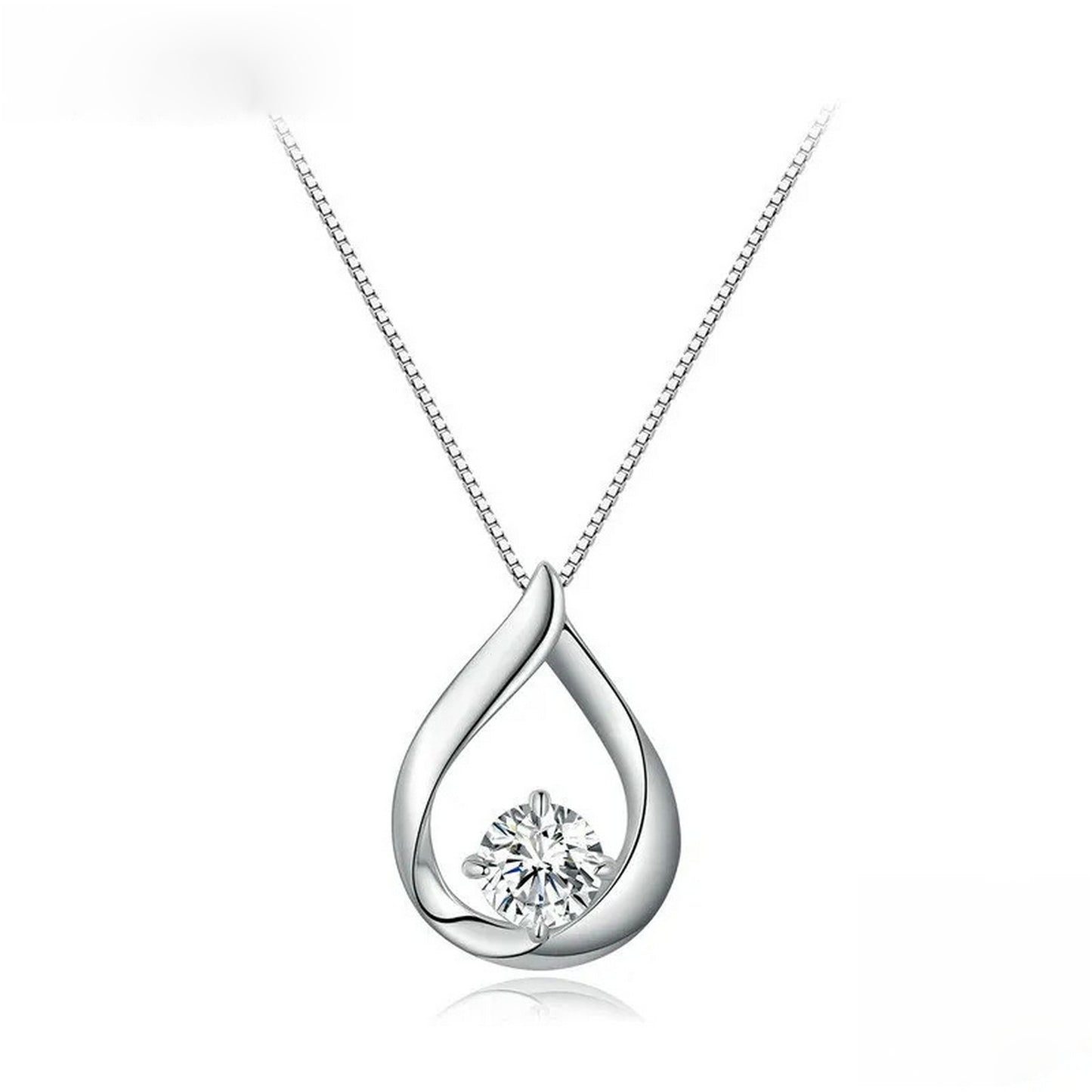 PAHALA Moissanite 1.0CT D Color VVS1 Waterdrop Pendant Necklace