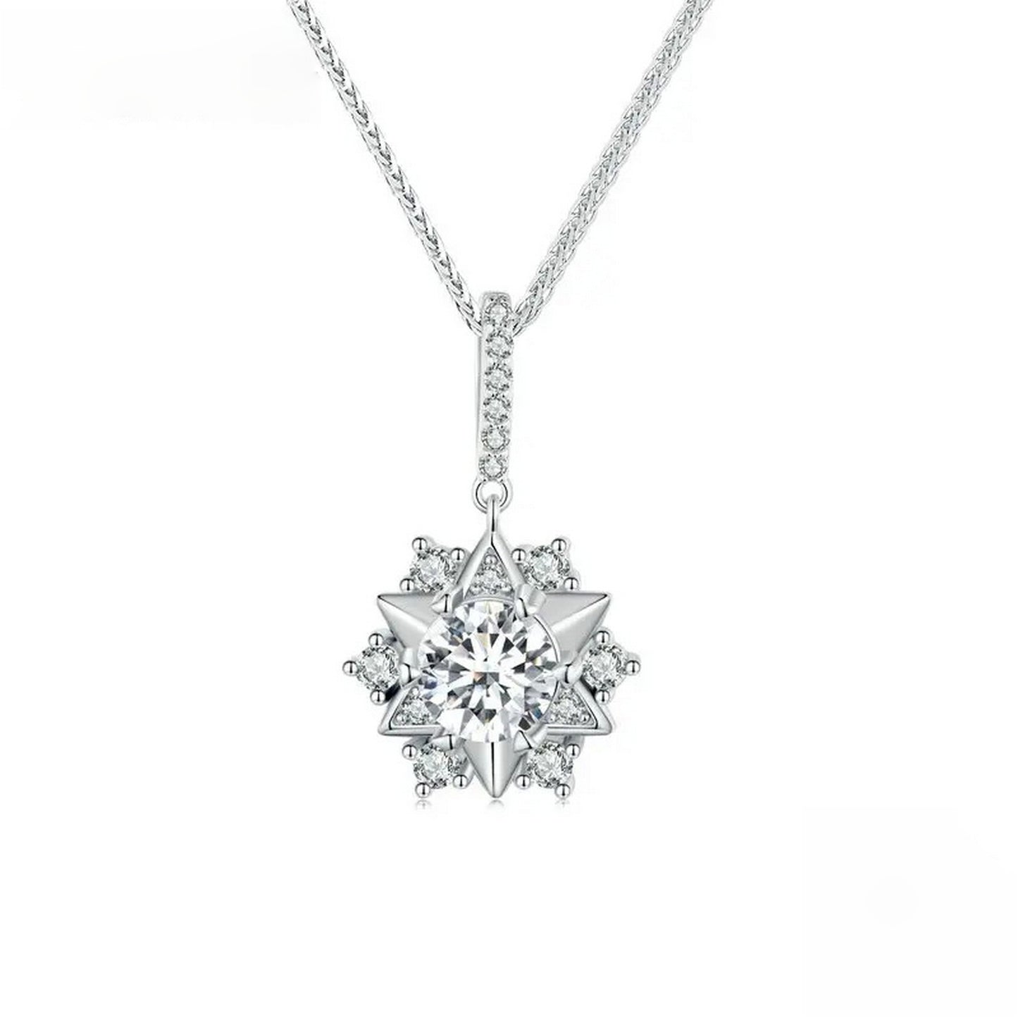 PAHALA Moissanite 1.0CT D Color VVS1 Star Pendant Necklace