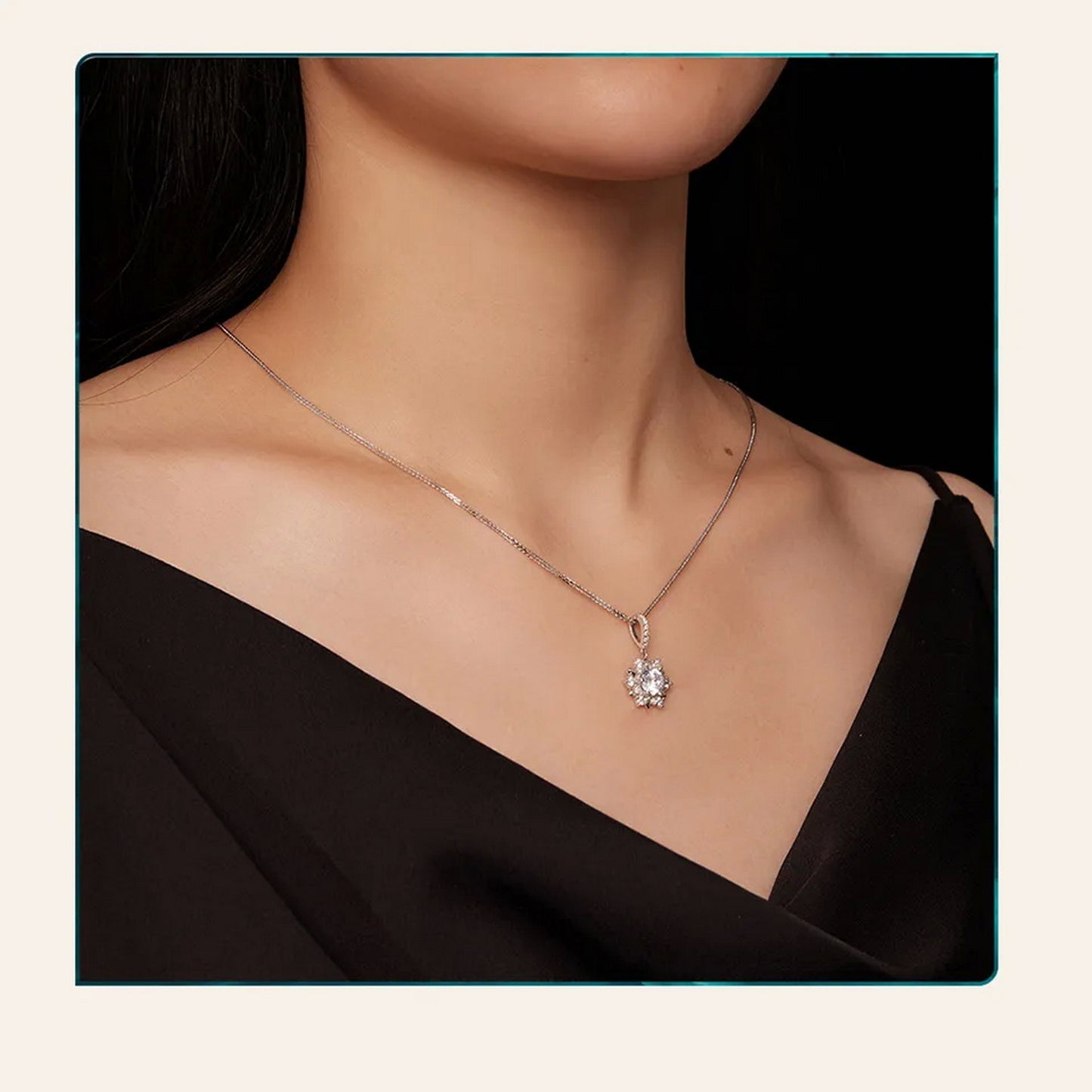 PAHALA Moissanite 1.0CT D Color VVS1 Star Pendant Necklace