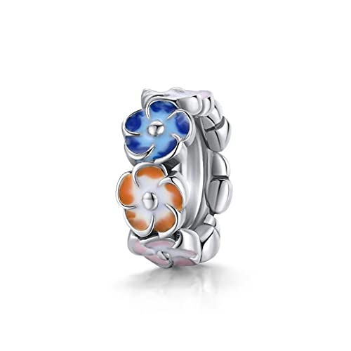 PAHALA 925 Sterling Silver Colorful Hydrangea Charm Bead