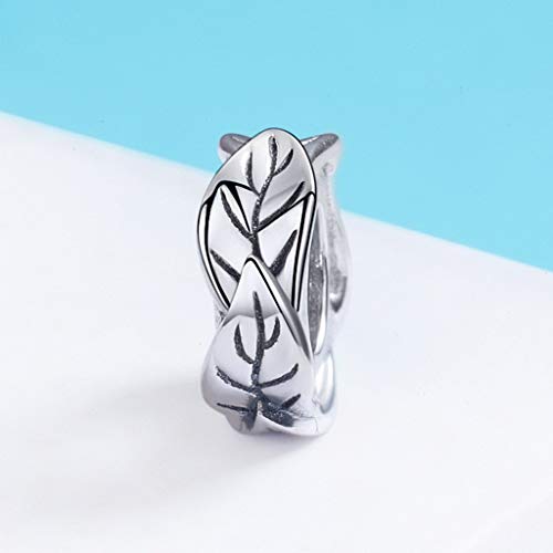 PAHALA 925 Strling Silver Stackable Tree Leaves Charms