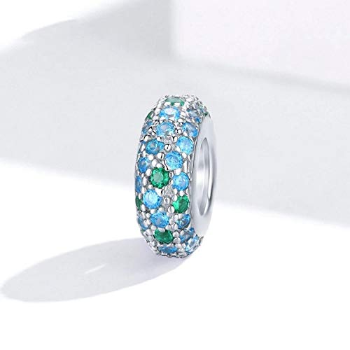 PAHALA 925 Strling Silver Colorful Crystals Charm Bead