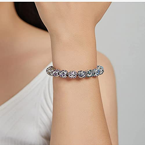 PAHALA 925 Sterling Silver Multiple Crystal Color Infinite Love Month Charm Bead (December)