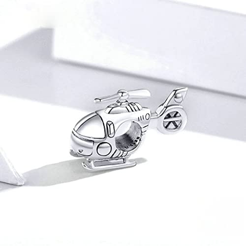 PAHALA 925 Sterling Silver Vintage Helicopter Charm Bead