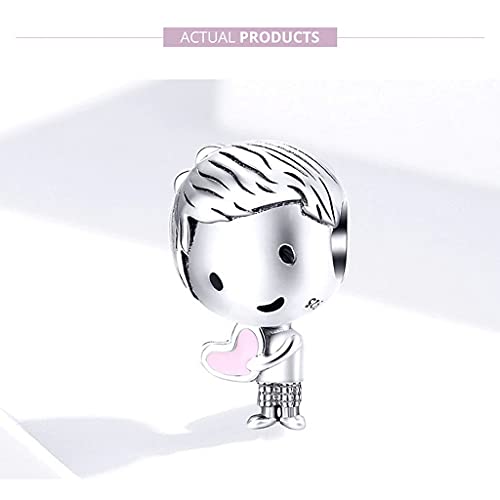 PAHALA 925 Sterling Silver Bag Beach Cat Bikini Rainbow Heart Surf Shark Swim Ring Girl Champagne Wine Charm Bead