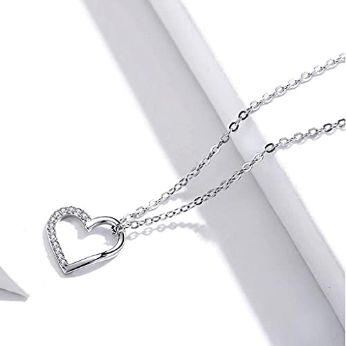 PAHALA 925 Sterling Silver My Love With Crystals Necklace Pendant Wedding Necklace