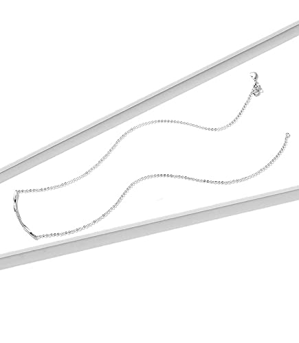 PAHALA 925 Sterling Silver Wave Clear CZ Choker Minimalist Crystals Pendant Necklace