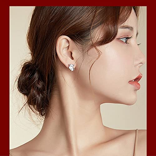 PAHALA 925 Sterling Silver Cute Cow Keep Me In Your Heart Stud Earrings