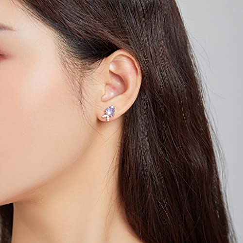 PAHALA 925 Sterling Silver Happy Tropical Litte Fish With Crystals Stud Earrings