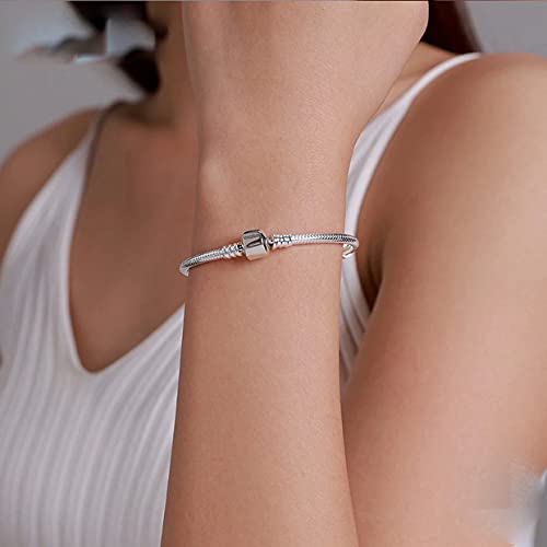 PAHALA 925 Sterling Silver Snake Chain Bracelet Bangle
