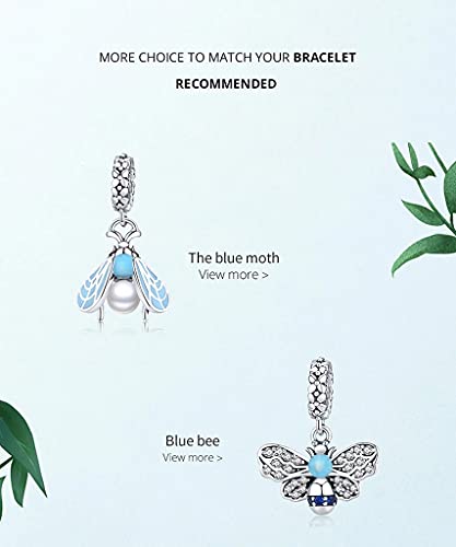 PAHALA 925 Sterling Silver Red Enamel Ladybug Metal Beads Charm Charm Bead