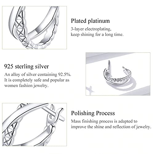 PAHALA 925 Sterling Silver Stone Leather Texture With Crystals Stud Earrings