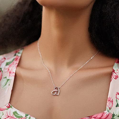 PAHALA 925 Sterling Silver Enamel Pink Animal Heart Memnon Flamingos Chain Necklace Pendant Wedding Necklace