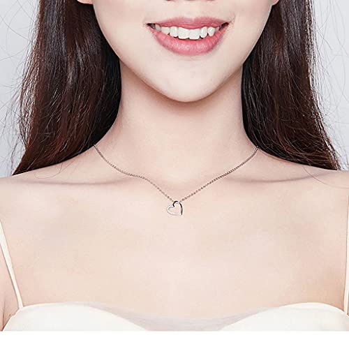 PAHALA 925 Sterling Silver My Love With Crystals Necklace Pendant Wedding Necklace