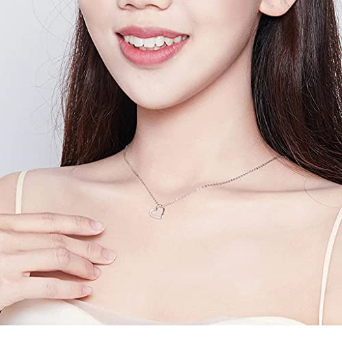 PAHALA 925 Sterling Silver My Love With Crystals Necklace Pendant Wedding Necklace