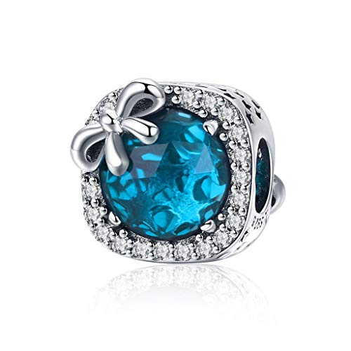 PAHALA 925 Strling Silver Radiant Hearts Bead with Crystals Charm Bead