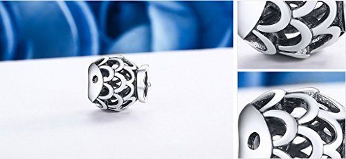 PAHALA 925 Sterling Silver Ocean Fish Charms Fit Bracelets Necklace