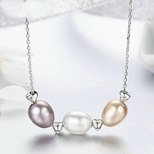 PAHALA 925 Sterling Silver Love Friendship Family Clear CZ Pendant Necklace