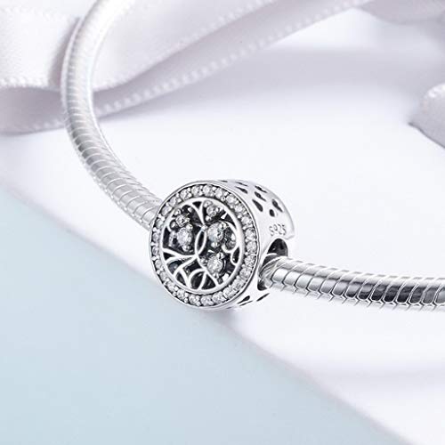 PAHALA 925 Strling Silver Tree of Life Crystal Charms