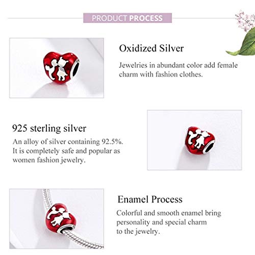 PAHALA 925 Strling Silver Lovely Boy and Girl Friends Enamel Charm Bead