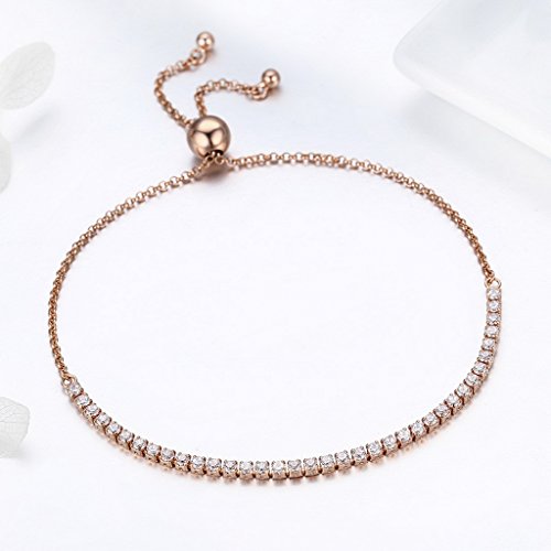PAHALA 925 Sterling Silver Luminous Strand Tennis Bracelet Bangle