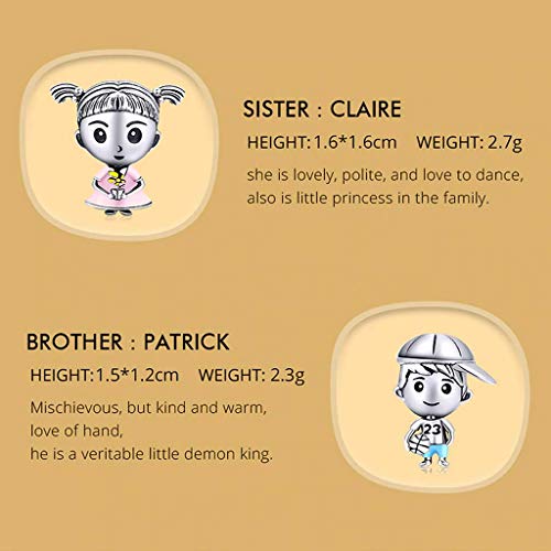 PAHALA 925 Strling Silver Family Colleciton Bead with Crystals Charm Bead