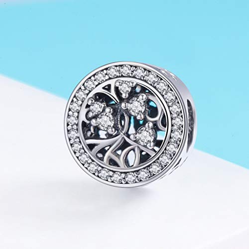 PAHALA 925 Strling Silver Tree of Life Crystal Charms