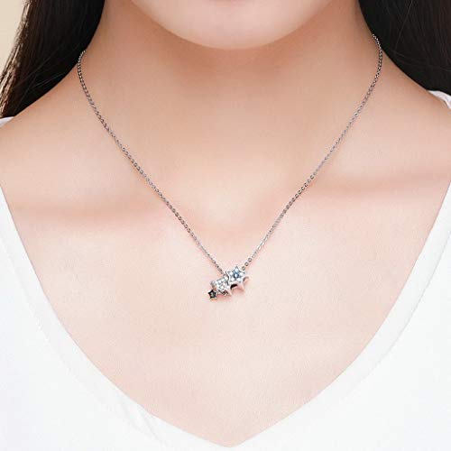 PAHALA 925 Strling Silver Blue Crystal Shimmering Sky Star Charms Beads