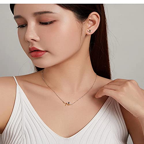 PAHALA 925 Sterling Silver Enamel Lovely Honey Bee Necklace Pendant Wedding Necklace