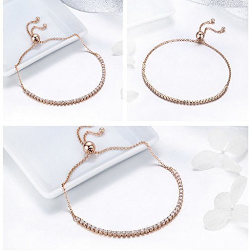 PAHALA 925 Sterling Silver Luminous Strand Tennis Bracelet Bangle