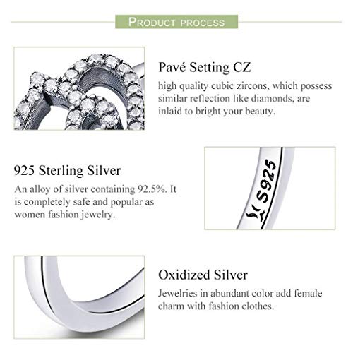 PAHALA 925 Strling Silver Naughty Little Cat Heart Crystals Finger Weeding Party Ring