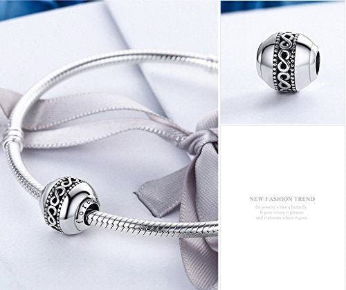 PAHALA 925 Strling Silver Infinity Element Love Charms Fit Bracelets Necklace