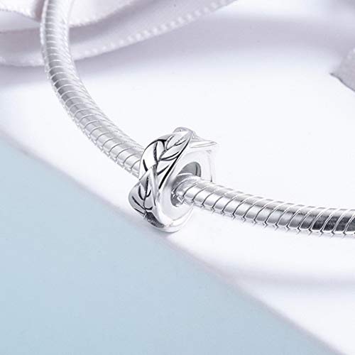 PAHALA 925 Strling Silver Stackable Tree Leaves Charms