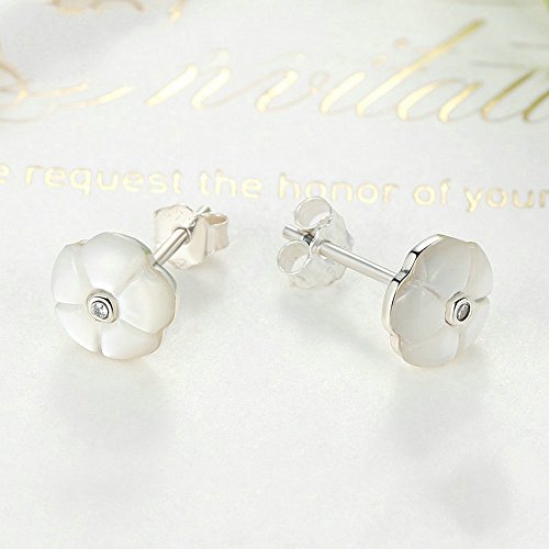 PAHALA 925 Sterling Silver Luminous Flower Stud Party Wedding Earring