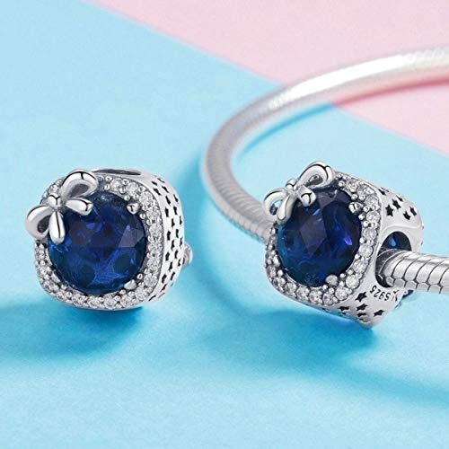 PAHALA 925 Strling Silver Radiant Hearts Bead with Crystals Charm Bead