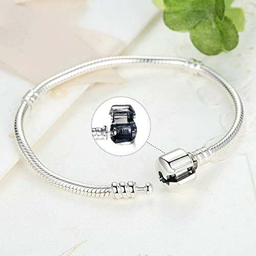 PAHALA 925 Sterling Silver Snake Chain Bracelet Bangle