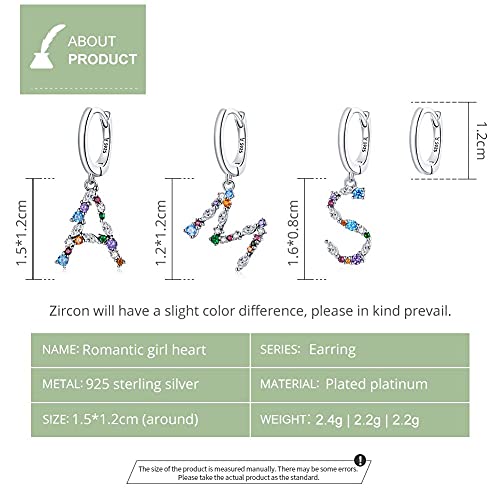 PAHALA 925 Sterling Silver Rainbow Blue Purple Dream Stud Round Crystal Earrings