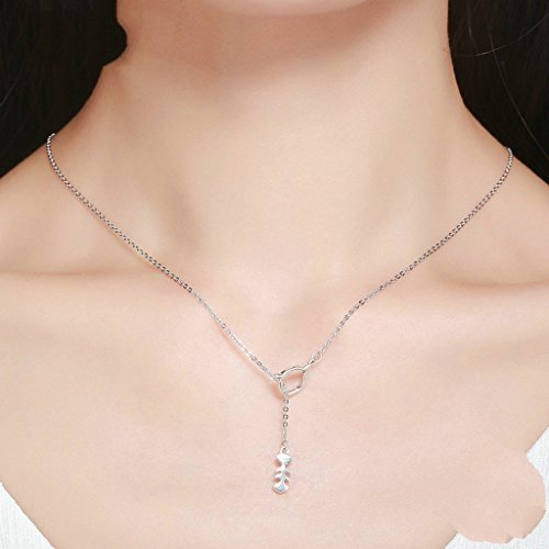 PAHALA 925 Sterling Silver Sweet Little Cat Love Fish Clear CZ Pendant Necklace