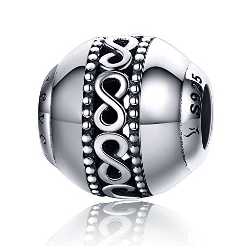 PAHALA 925 Strling Silver Infinity Element Love Charms Fit Bracelets Necklace