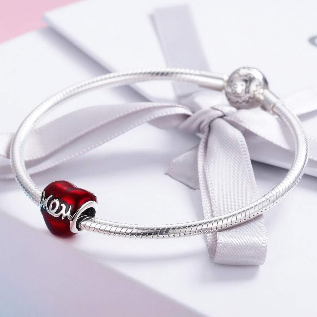 PAHALA 925 Strling Silver Mom Gentle Hand Enamel Charms