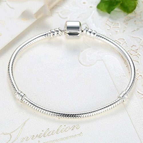 PAHALA 925 Sterling Silver Snake Chain Bracelet Bangle