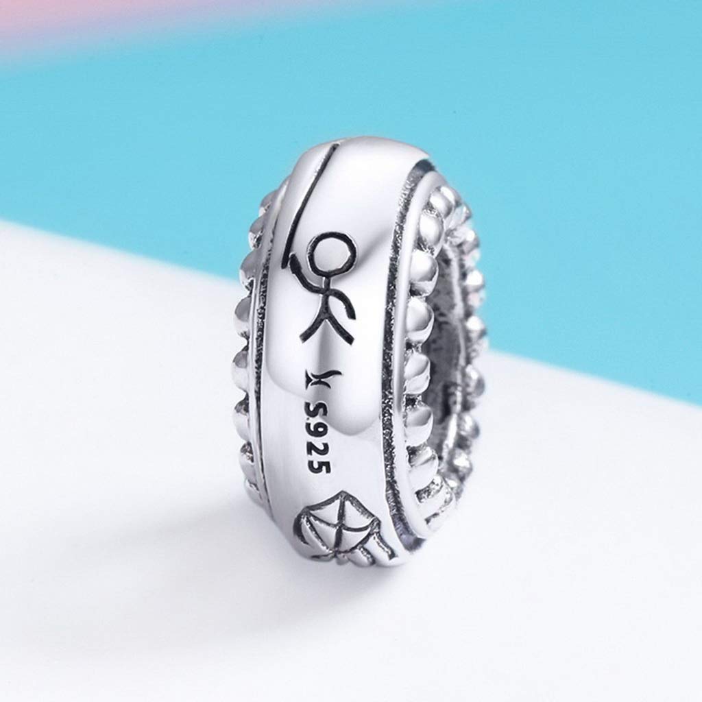 PAHALA 925 Strling Silver Kite Memory Engrave Charms