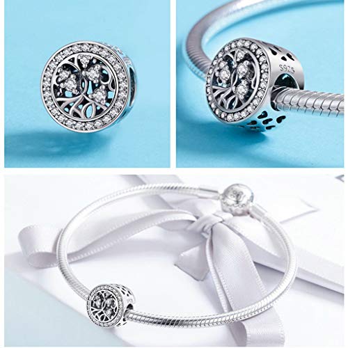 PAHALA 925 Strling Silver Tree of Life Crystal Charms