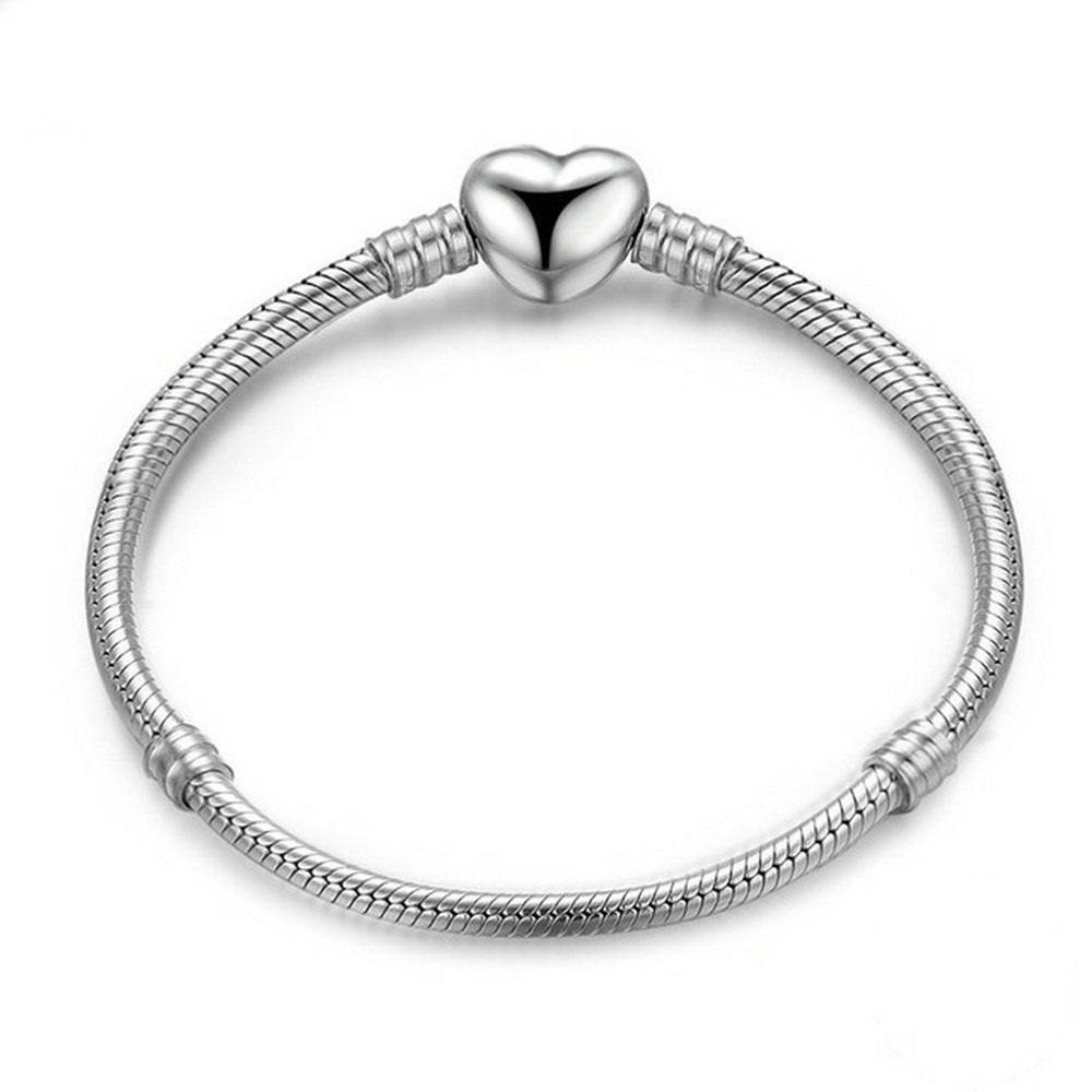 Crystal Bracelets Crystal Heart Charm 925 Sterling Silver Love