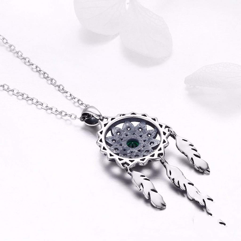 PAHALA 925 Sterling Silver Dream Holder Crystals Pendant Necklace