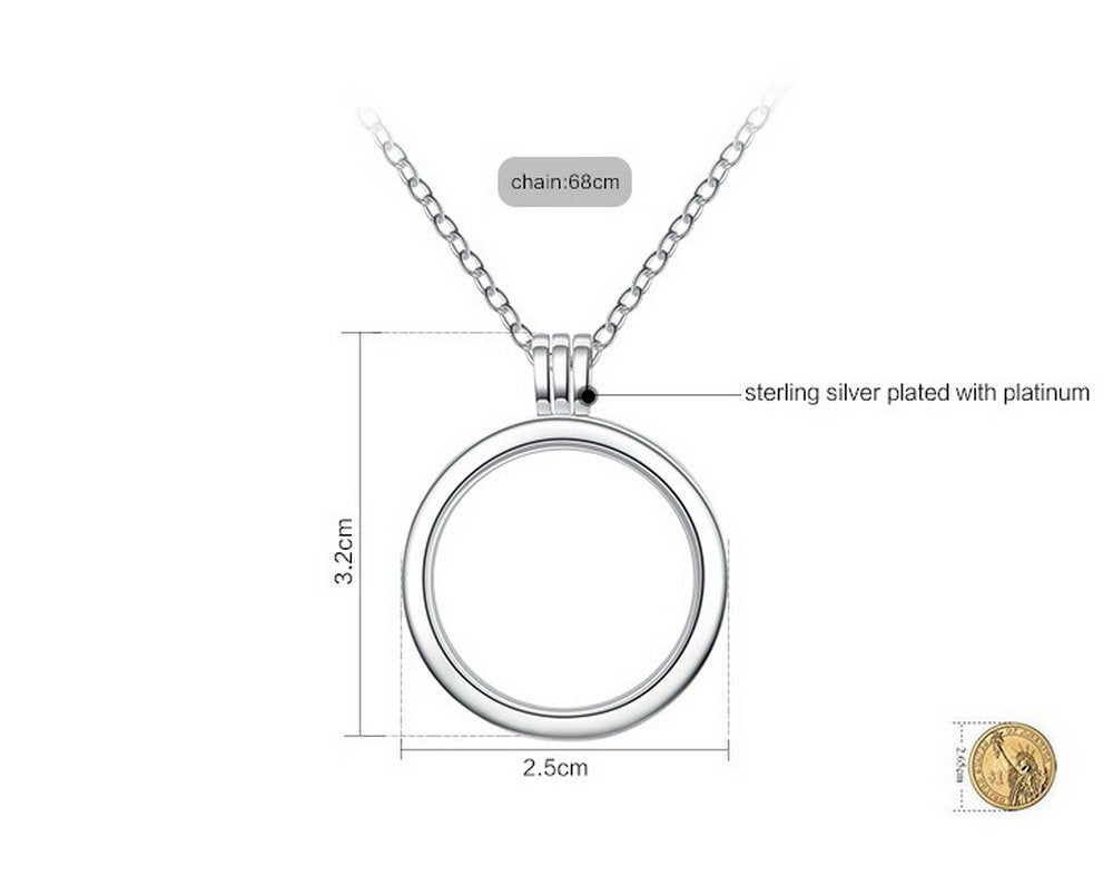 PAHALA 925 Sterling Silver Paradise Enamel with Crystals Clear CZ Pendant Necklace