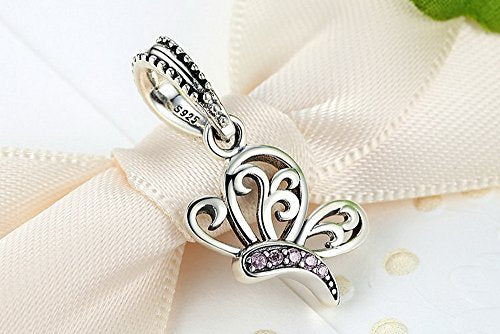 PAHALA 925 Strling Silver 4 Styles Animal Shaped with Crystals Pendant Fit Bracelets Bangles Necklace