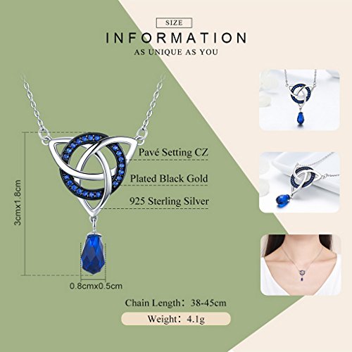 PAHALA 925 Sterling Silver Infinity Love Round with Crystal Clear CZ Pendant Necklace