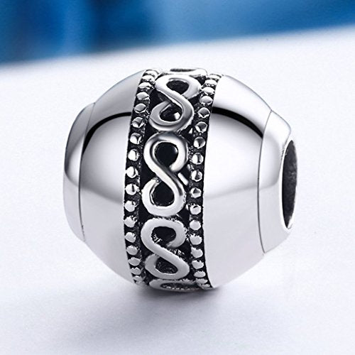 PAHALA 925 Strling Silver Infinity Element Love Charms Fit Bracelets Necklace
