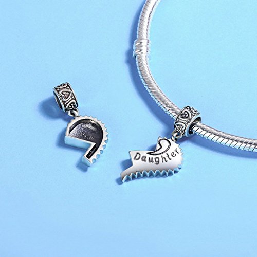 PAHALA 925 Sterling Silver Mother Love Daughter Charm Bead Fit Bracelets